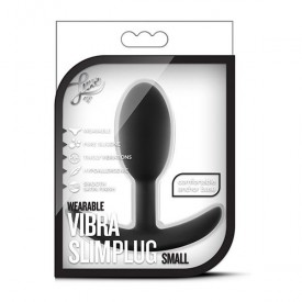 Черная анальная пробка Wearable Vibra Slim Plug Small - 8,9 см.