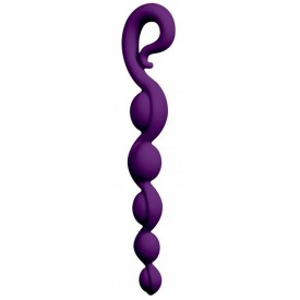 Фиолетовая анальная цепочка Bendybeads - 26,2 см.