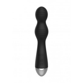 Чёрный вибратор с электростимуляцией E-Stimulation G-spot Vibrator - 19,5 см.