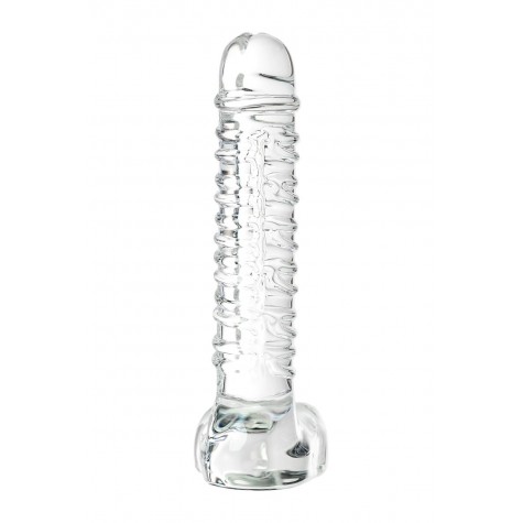 Стеклянный прозрачный фаллоимитатор Sexus Glass - 21 см.