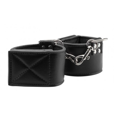 Чёрные двусторонние оковы на ноги Reversible Ankle Cuffs